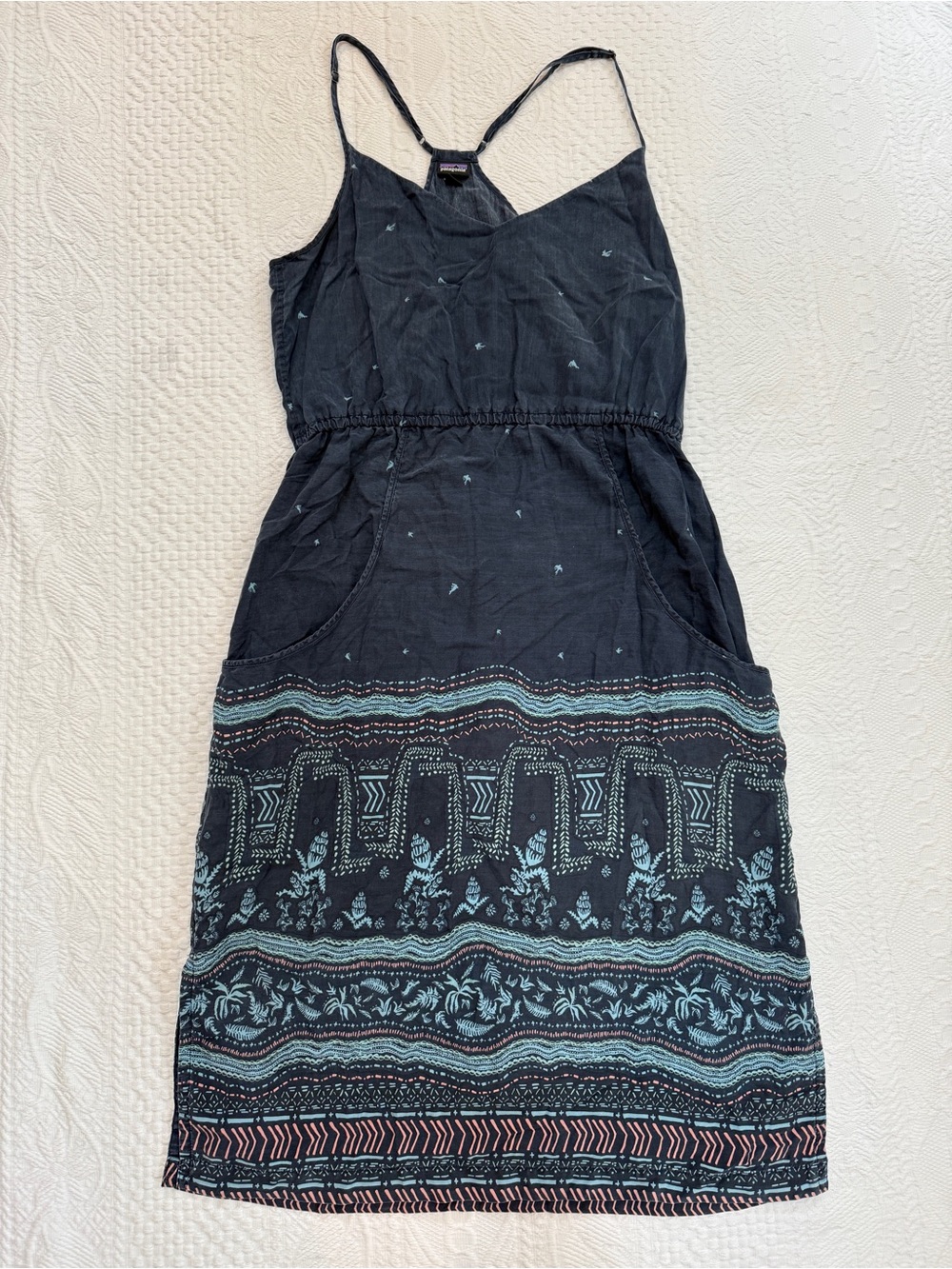 Patagonia Lost Wildflower Racerback Dress Women’s Size Medium M Has Pockets!